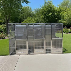 Modern Commercial Dog Breeding Kennel with Solid Divider Compartments