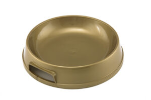 Ergonomic plastic cat feeding bowl