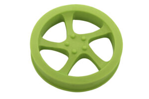 Rim tire shaped rubber dog toy