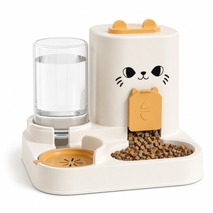 2 in 1 Cat and Dog Feeder & Water Dispenser Dry-Wet Separation