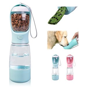 Elecpet Plastic Dog 3-in-1 Water Food Cup Outdoor Travel Kettle Waste Bag Dispenser