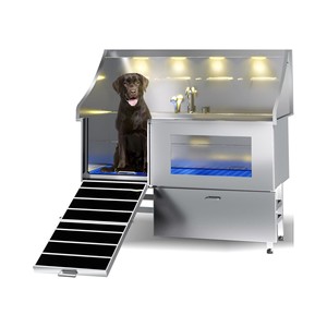 Commercial Eco-Friendly Pet Bathing Pool with Stainless Steel Dog Washing Ramp Bathtub