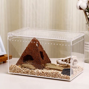 Escape-Proof Waterproof Pet Cage Transparent Acrylic Reptile Box Display Cage