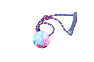 Dog toy ball with rope 7cm