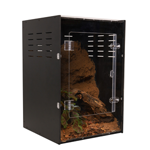 OEM Eco-Friendly PVC Enclosure Insulated Front Doors Escape-Proof Matte Finish Leopard Gecko Tank